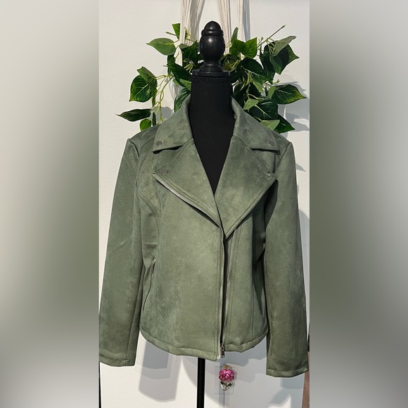 Jackets & Blazers - NEW - NY&Co - man made suede moto jacket